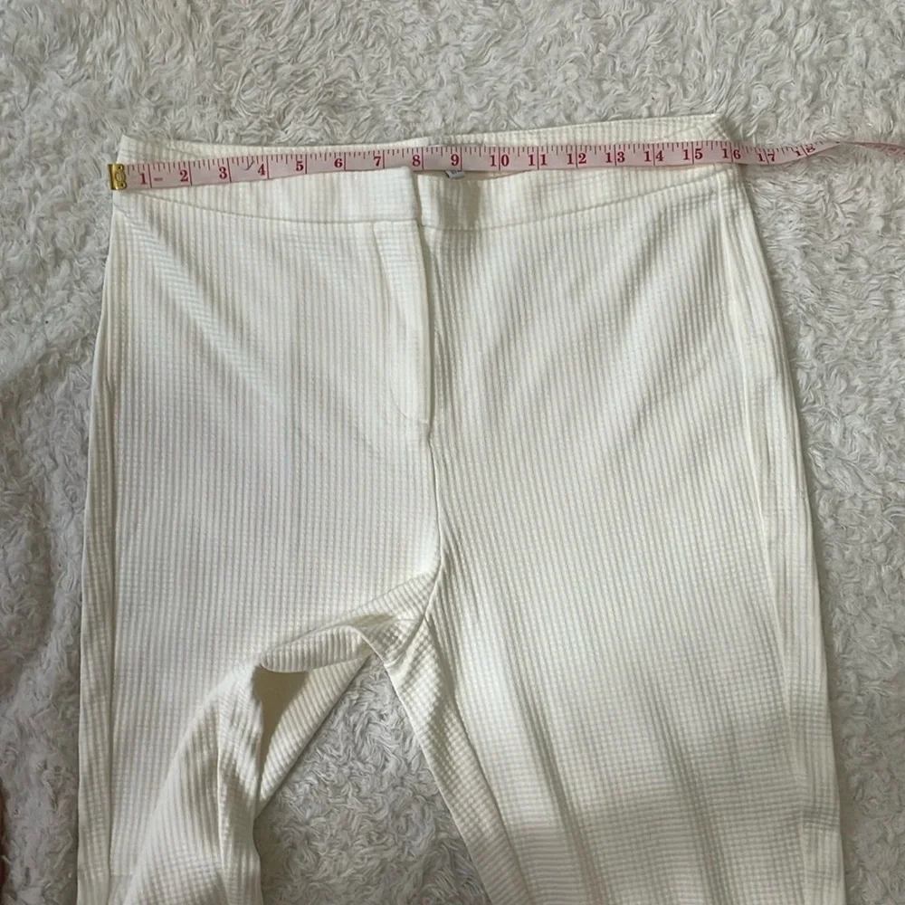Maison d’Amelie White Ribbed Pants